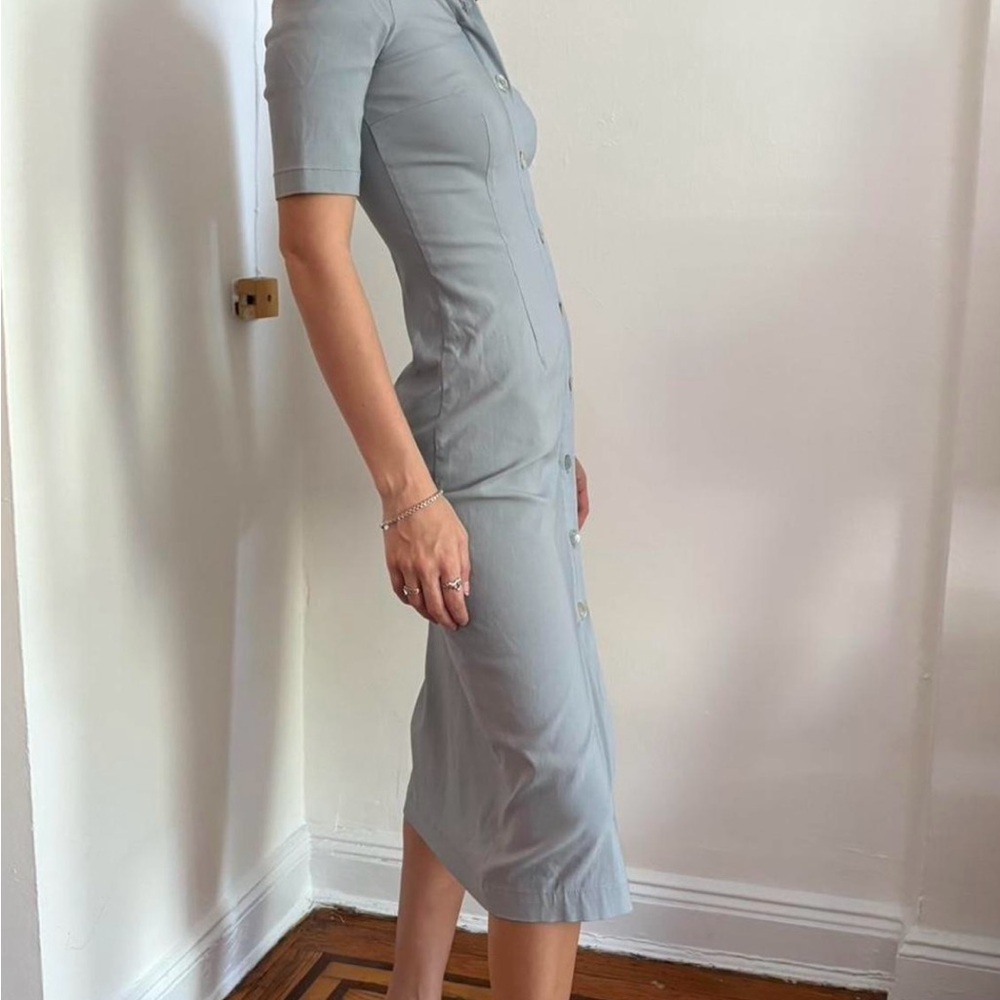 Paloma Wool Light Gray Button-Down Dress